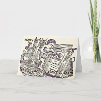 Feliz Aniversário Saudações Cartão Humor Escuro En