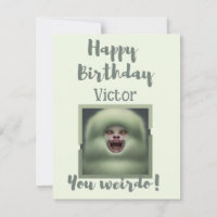 Feliz Aniversário Seu Cartão Personalizado Verde