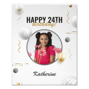 Feliz Aniversário Simples Presente de Foto Persona