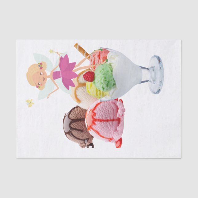 Feliz Aniversário - Sorvete De Fada De Papel (Frente )