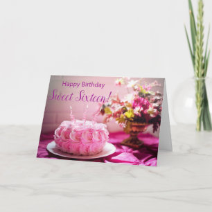 Feliz Aniversário Sweet 16 Cartão de Aniversário d
