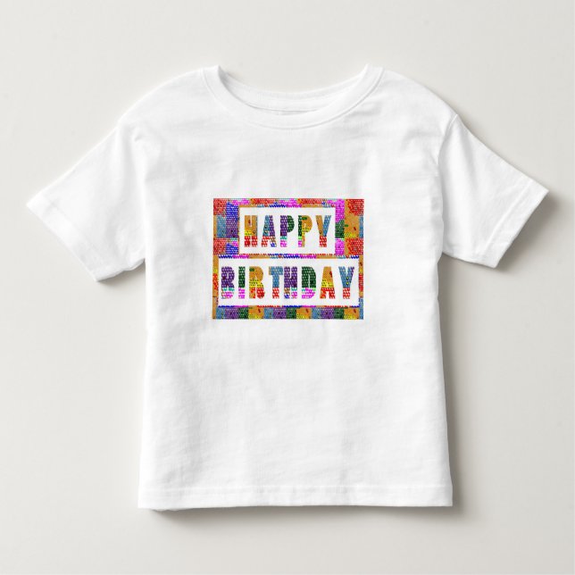 FELIZ ANIVERSARIO: T-shirt fino do jérsei da (Frente)