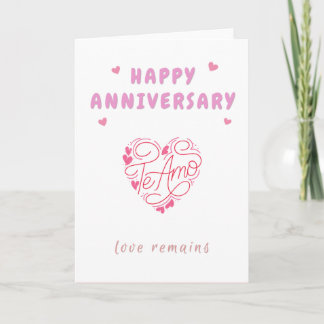 Feliz Aniversário Te Amo Cartão de Amor