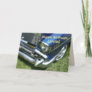 Feliz Aniversário, Tio, Cartão Chevy Azul '57 Engr