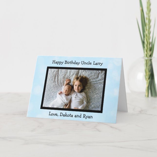 Feliz aniversário Tio Cartão com fotos (Frente)