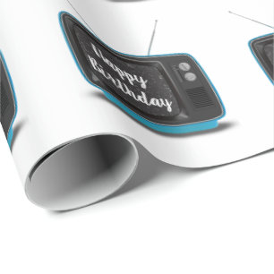 Feliz Aniversário, Turquesa, Papel de embrulho pa