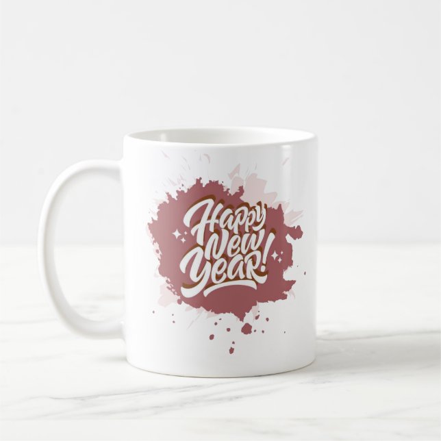 Feliz ano novo 2025 Caneca de café (Esquerda)