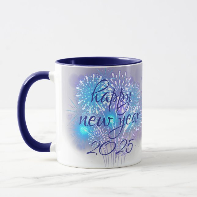 feliz ano novo 2025 caneca de café (Esquerda)