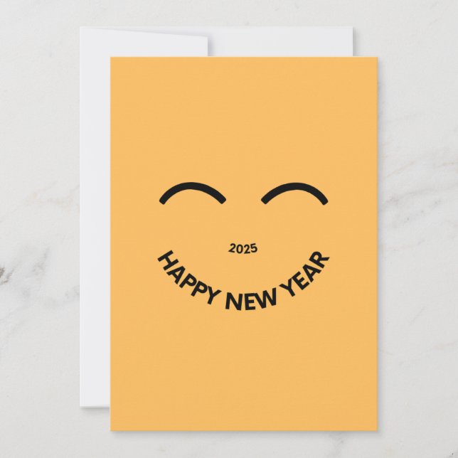 FELIZ ANO NOVO 2025 Cartão de férias sorrindo (Frente)