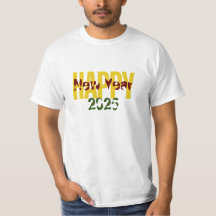 Feliz ano novo 2025 T-Shirt com valor masculino