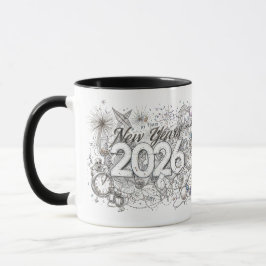 feliz ano novo 2026 caneca de café
