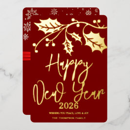 Feliz Ano Novo 2026, laço vermelho