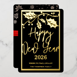 Feliz Ano Novo 2026, laço vermelho