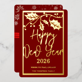 Feliz Ano Novo 2026, laço vermelho