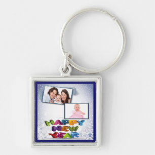 Feliz ano novo Adicionar seu Chaveiro de fotos