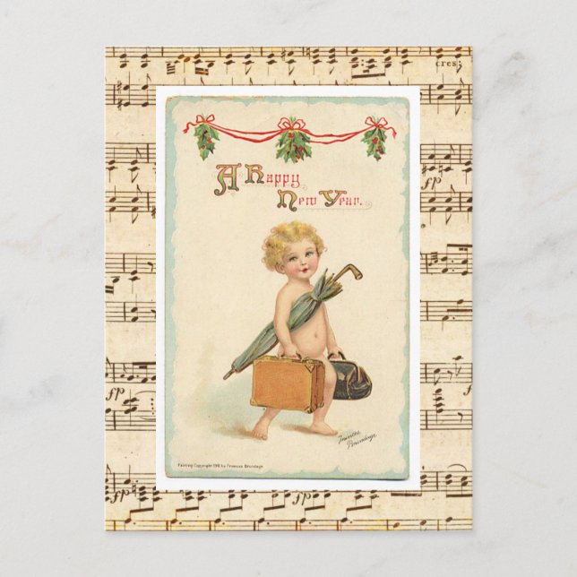 Feliz ano novo Cartões postais (Frente)