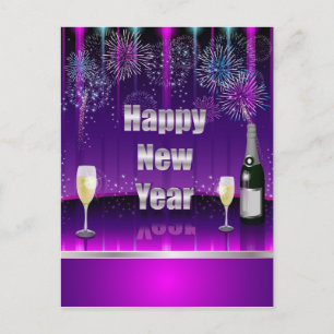 Feliz ano novo de cartão postal