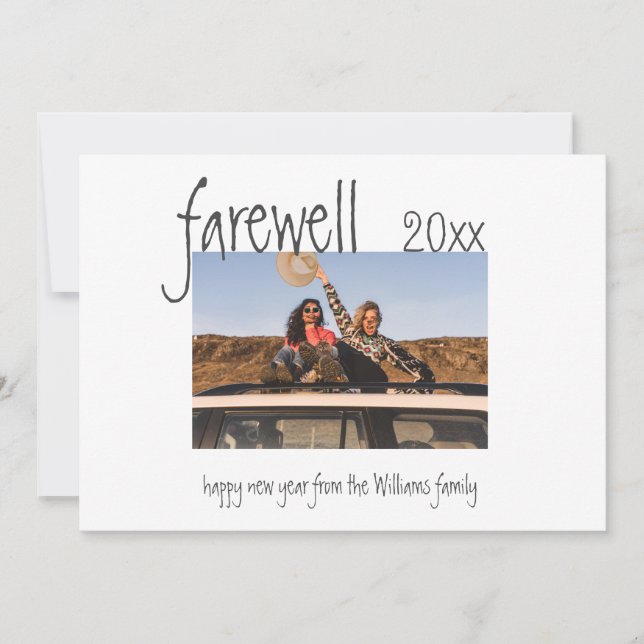 Feliz ano novo de despedida em revista (Frente)