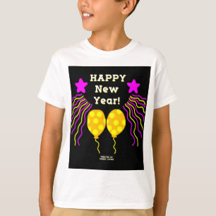 Feliz ano novo Deseja Camisa T Básica Branca Para 