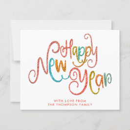 FELIZ ANO NOVO Dourado de Lâminas de Coral BUDGET