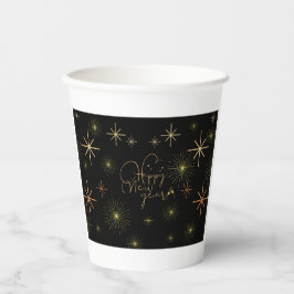 Feliz ano novo - Dourado - Taça Negra