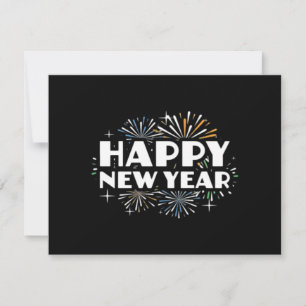Feliz Ano Novo Fogos de Artifício Divertido Vésper