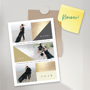 feliz ano novo Gold Foil Blocks Na moda 3 Foto