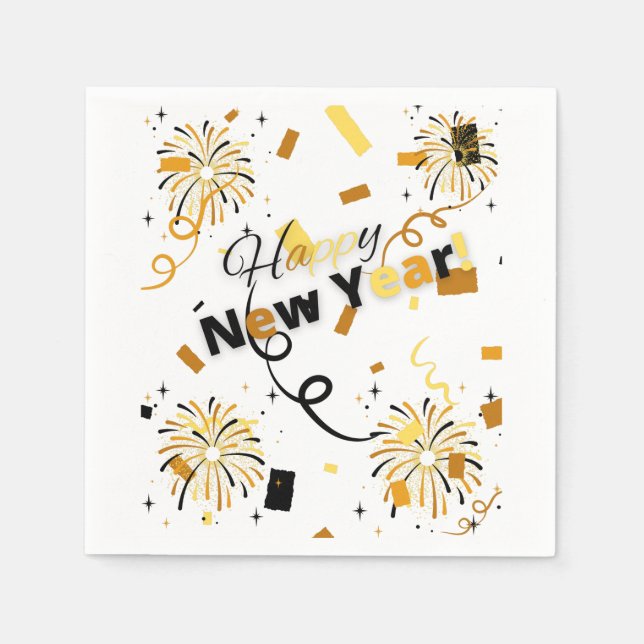 Feliz Ano Novo Guardanapos 3 Camadas (Frente)