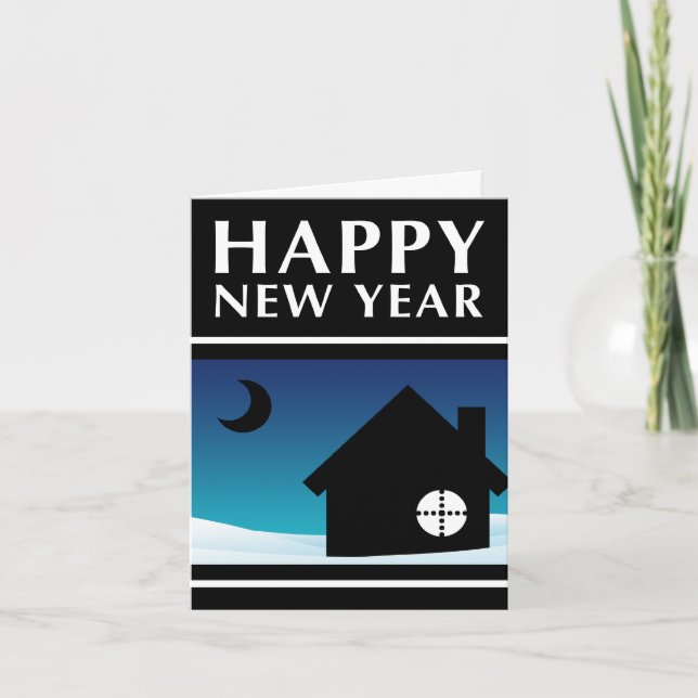 feliz ano novo novo anúncio de endereço (Frente)