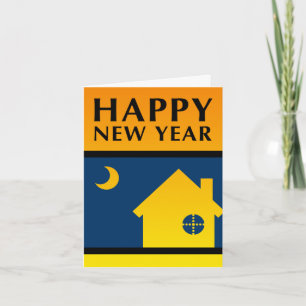 feliz ano novo novo anúncio de endereço