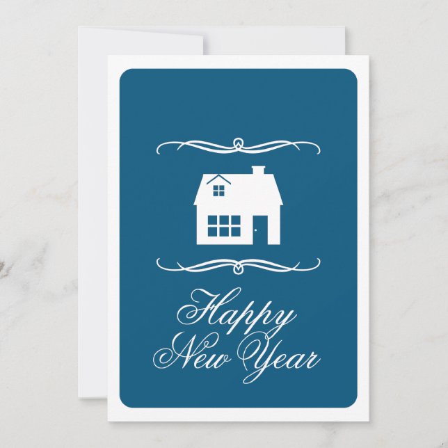 feliz ano novo novo anúncio de endereço (Frente)