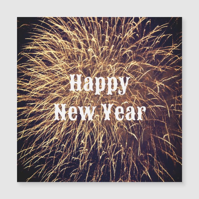 Feliz ano novo Ouro Fireworks Trendy 2023 (Frente)