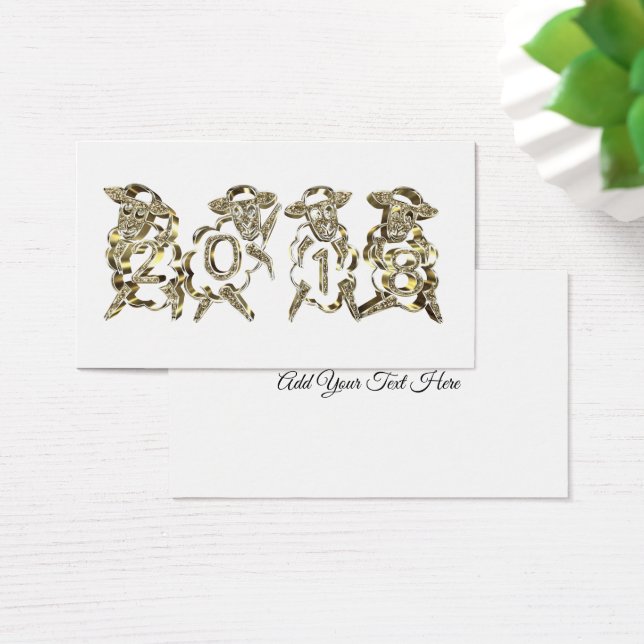 feliz ano novo Ovelha de 4 Ouros 2018 Dourados Spa (Mesa)