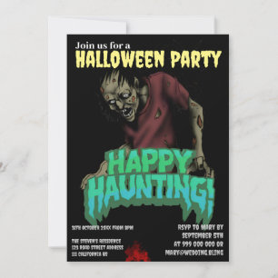 Feliz Ataque ao Convite do Festa de Zombie Hallowe