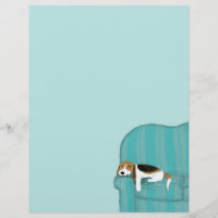 Feliz Cachorro de Sofá - Papel especial para o Bea