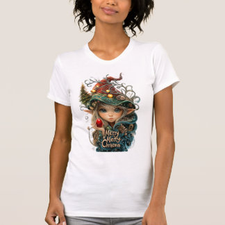 Feliz, Camisa da Mulher de Natal Feliz