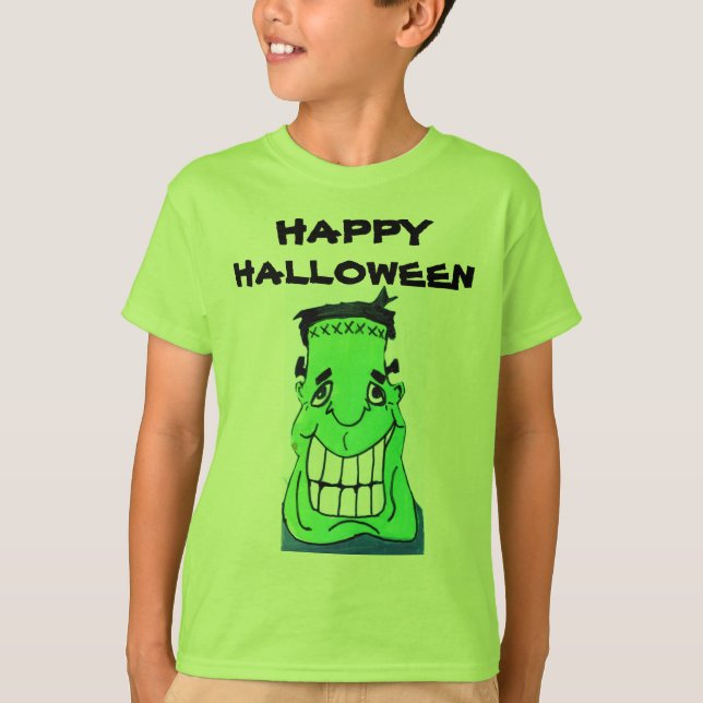 FELIZ camisa HALLOWEEN FRANKENSTEIN (Frente)