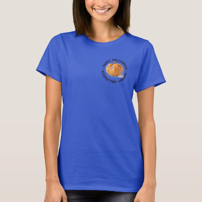 Feliz Camiseta Branca de Halloween (Frente)