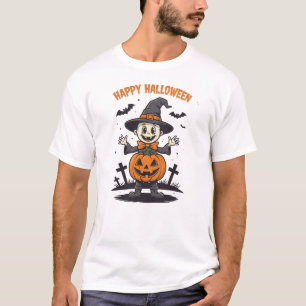 Feliz Camiseta de Abóbora do Halloween Spooky Te