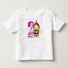 Feliz Camiseta de Bee Girl para o aniversário da m