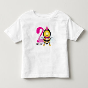 Feliz Camiseta de Bee Girl para o aniversário da m