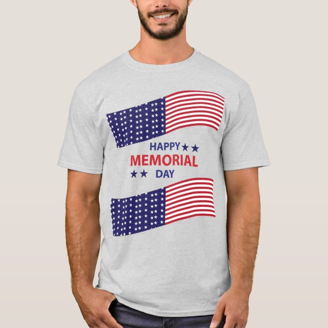 Feliz Camiseta do Dia do Memorial (Frente)