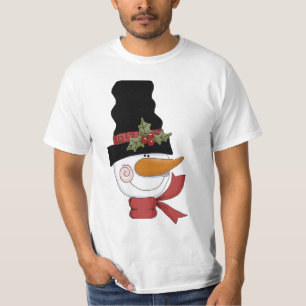 Feliz Camiseta e presentes de boneco de neve