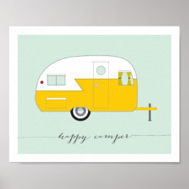 Feliz Camper art impressão 8 x 10