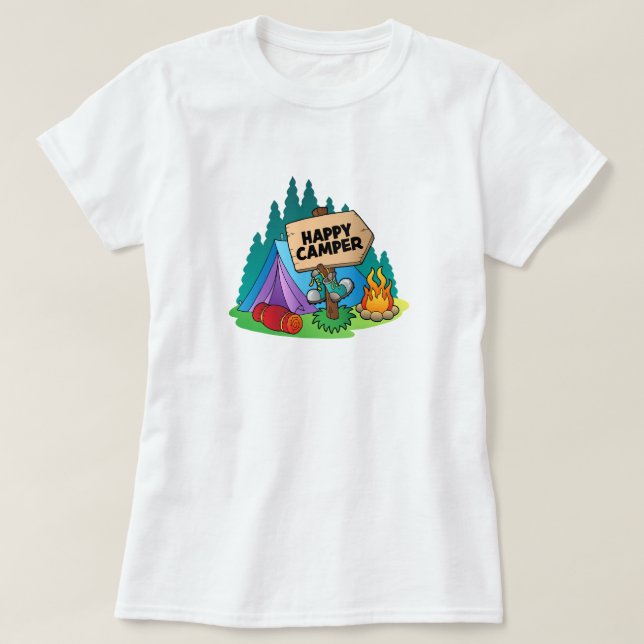 Feliz Camper T-Shirt (Frente do Design)