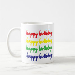 Feliz caneca de café de aniversário