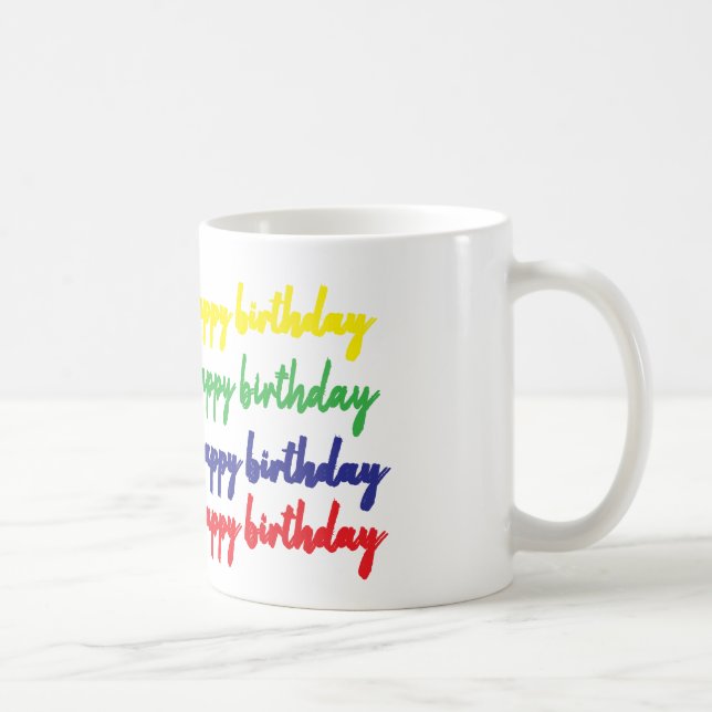 Feliz caneca de café de aniversário (Direita)