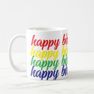 Feliz caneca de café de aniversário