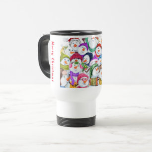 Feliz Caneca de viagem de Natal de Snowman