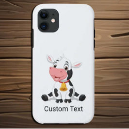 Feliz capas de iphone de casaco de vaca